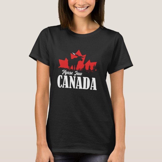 Camiseta Moose Jaw, Mac, Moose Saskatchewan Canada Trave (Frente)