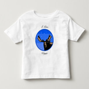 Camiseta Moose no inverno - Arte original sobre a vida selv