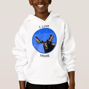 Camiseta Moose no inverno - Arte original sobre a vida selv