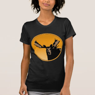 Camiseta Moose no Sunset - Arte Original da Vida Selvagem