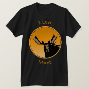 Camiseta Moose no Sunset - Arte original sobre a vida selva