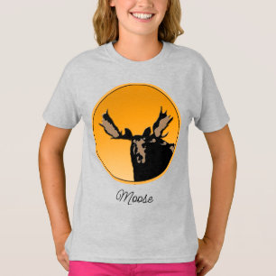 Camiseta Moose no Sunset - Original Willife Art T Shirt