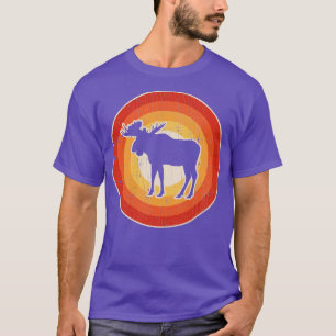 Camiseta Moose Sunset Retro for Men Women Boys Girls Kids A