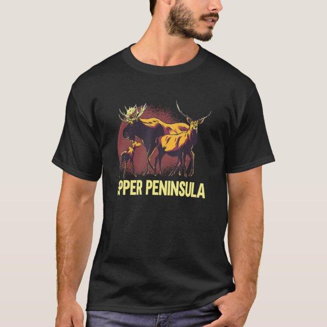 Camiseta Moose Upper Peninsula Yooper Upper Michigan (Frente)