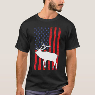Camiseta Moose Vintage EUA Flag Moose Patriótica 4º