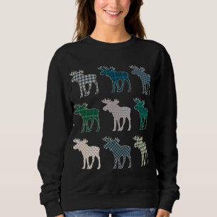Camiseta Moose Xadrez Diversão Moose Amantes Correspondendo