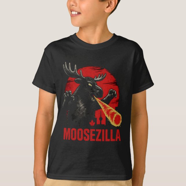 Camiseta Moosezilla Moose Godzilla (Frente)