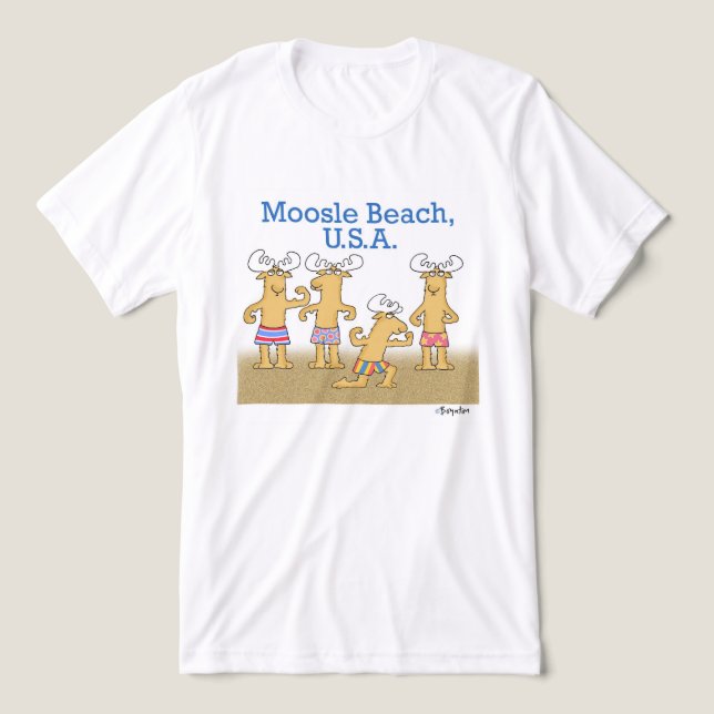 Camiseta Moosle Beach, EUA (Design frontal)