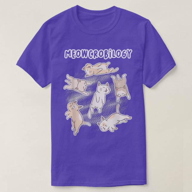 Camiseta Moowcrobiology Microbiology Science Cat Lovers (Frente do Design)