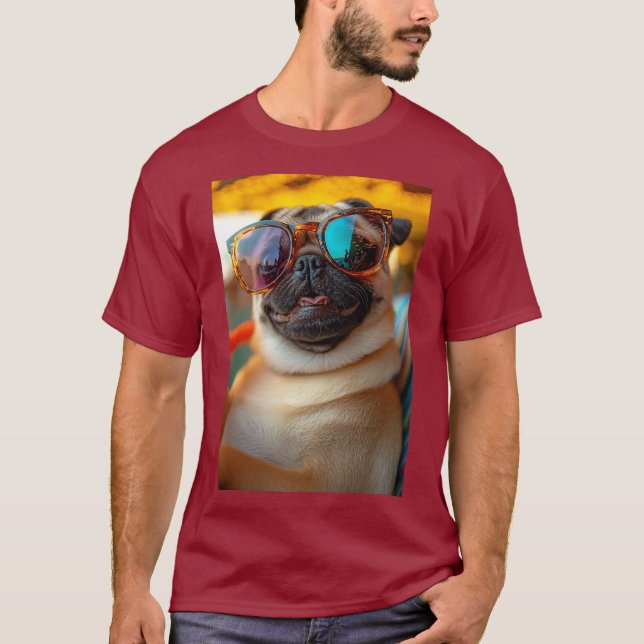 Camiseta Mops - Coolness auf vier Pfoten (Frente)