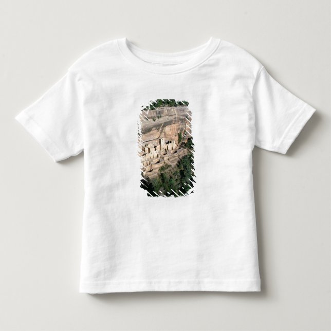 Camiseta Moradias de penhasco indianas do povoado indígeno (Frente)