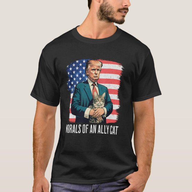 Camiseta Moral de um Gato Aliado (Frente)