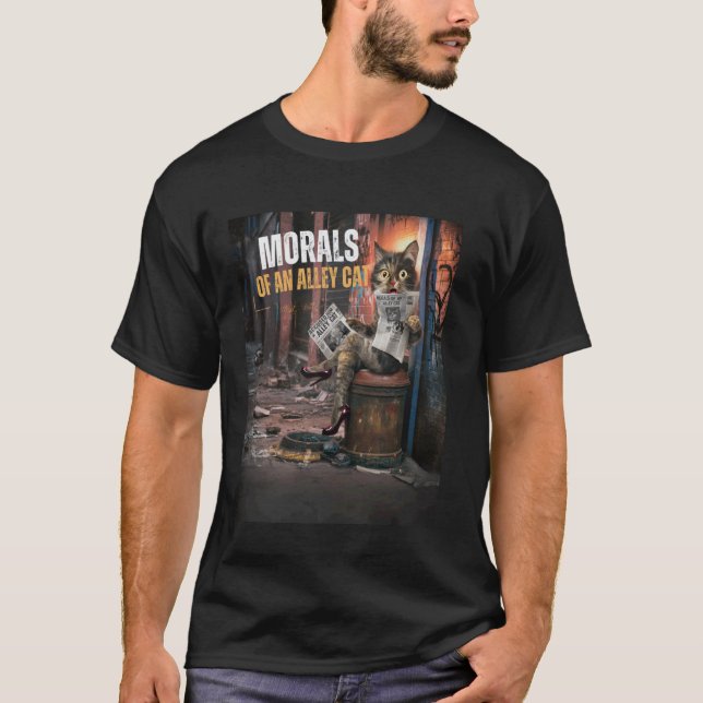 Camiseta Moral de um Gato de Rua (Frente)