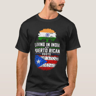 Camiseta Morando na Índia com as Raízes de Porto Rico