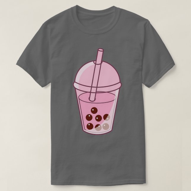 Camiseta Morango Boba Tea 1 (Frente do Design)