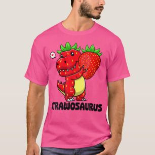 Camiseta Morango Cinto Fruta de Verão Dinossauro T Rex