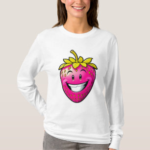 Camiseta Morango Cor-de-Rosa, Palha Longa