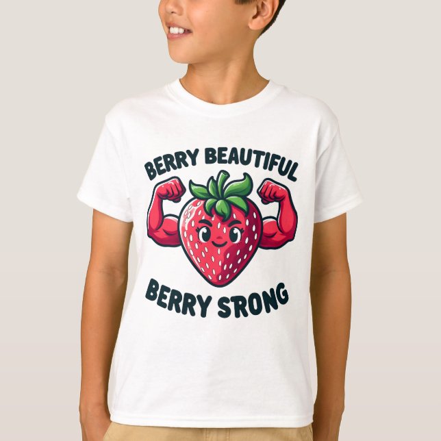 Camiseta Morango de Positividade Corporal (Frente)