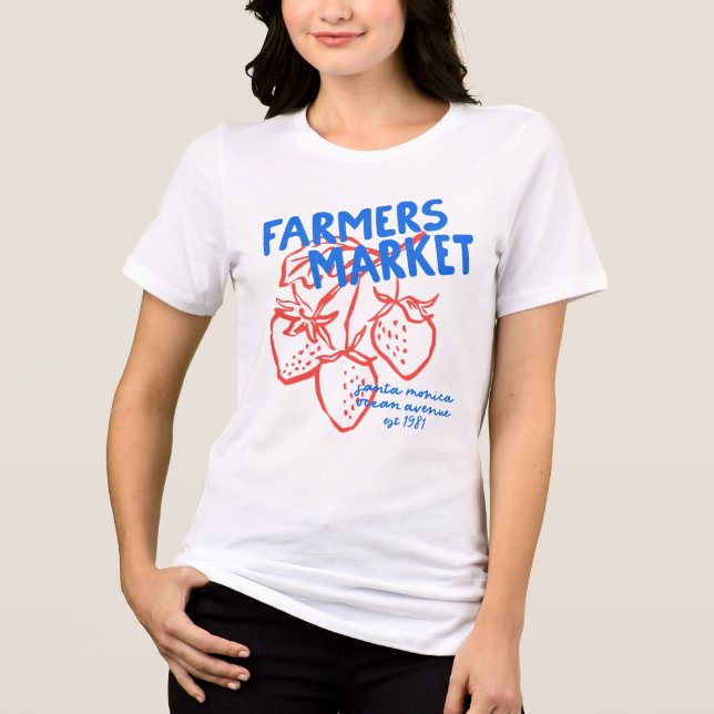 Camiseta Morango do Mercado de Agricultores (Frente)