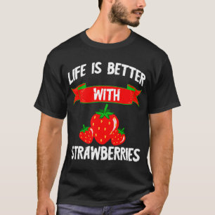 Camiseta Morango doce com frutas de Verão de morangos