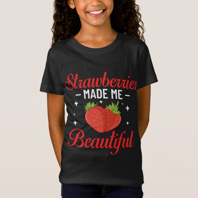 Camiseta Morango Fruta Jardineiras Sementes Morango (Frente)