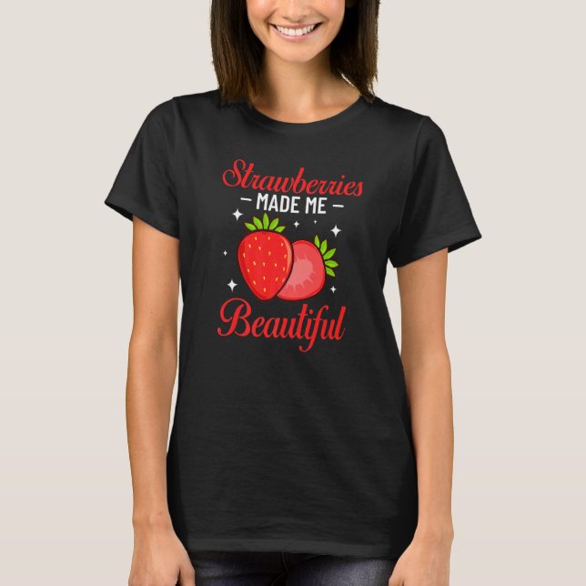 Camiseta Morango Fruta Jardineiras Sementes Morango (Frente)
