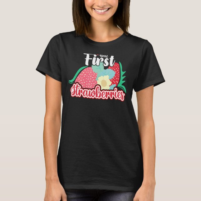 Camiseta Morango Fruta Jardineiras Sementes Morango (Frente)