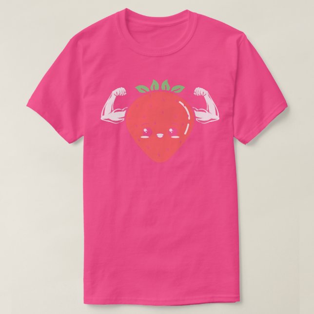 Camiseta Morango Fruta Lover Vegan Vegetarian Saudável (Frente do Design)