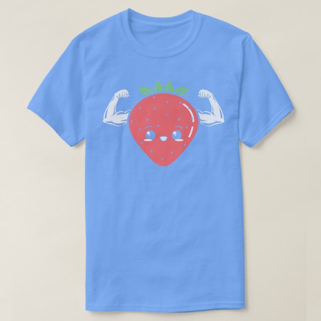 Camiseta Morango Fruta Lover Vegan Vegetarian Saudável (Frente do Design)