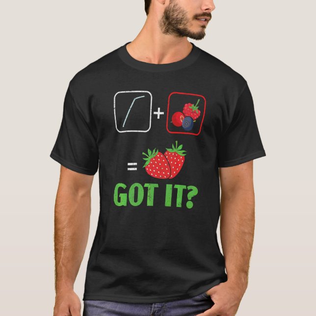 Camiseta Morango Frutariano Morangos Fruta Baga (Frente)