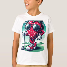 Camiseta Morango Legal Golfer! - Cartoon Strawberry Golf