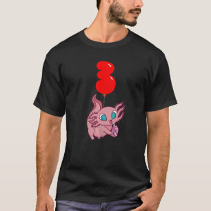 Camiseta Morango Leite Axolotl aniversário de 3 anos Kids B