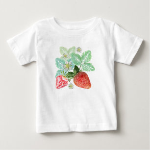 Camiseta Morango, morango, vermelho, fresco, maduro, doce, 