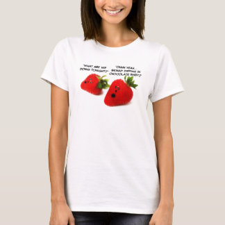 Camiseta Morangos Cobertos De Chocolate Humor