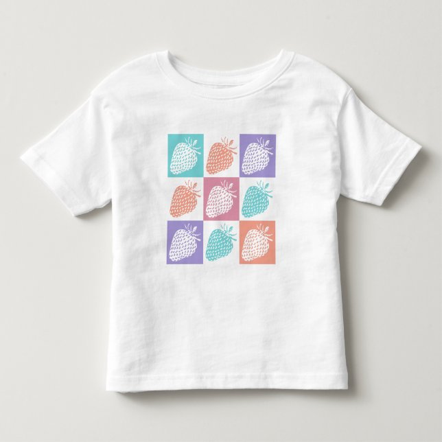 Camiseta Morangos Colorido Verão (Frente)