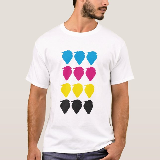 Camiseta Morangos de CMYK (Frente)