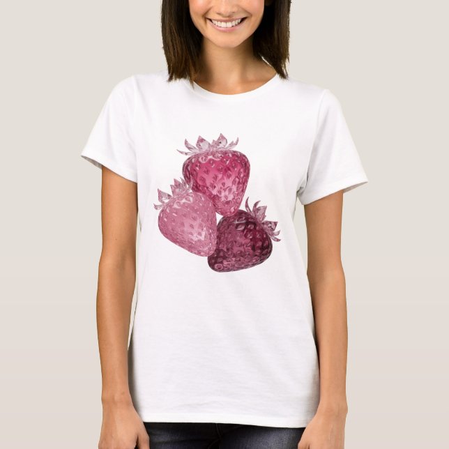 CAMISETA MORANGOS DE CRISTAL PRATEADOS WITTY TRÊS (Frente)