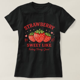 Camiseta Morangos Doces Personalizados Ano de Nascimento
