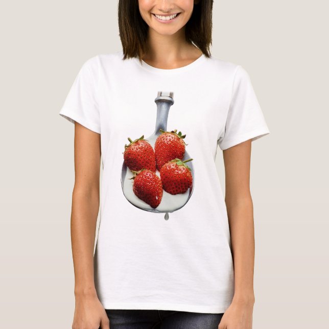 Camiseta Morangos e Creme (Frente)
