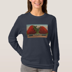 Camiseta Morangos Giant Antiguidade Diversão da Fruta