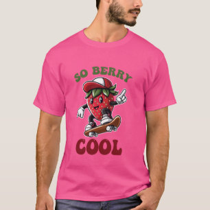 Camiseta Morangos Groovy So Berry Cool Amante de Frutas