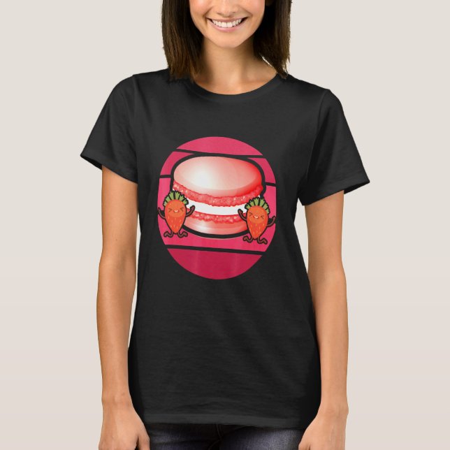 Camiseta Morangos Macaroon Framboise Macaron Bakery Sna (Frente)