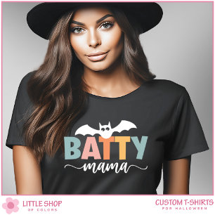 Camiseta Morangota de Morcego Dia das Bruxas Personalizável