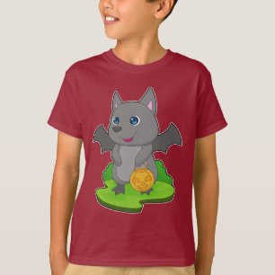 Camiseta Morcego Abóbora de Halloween