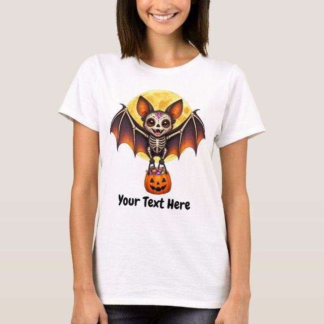 Camiseta Morcego Calavera em Voo (Frente)
