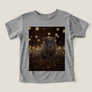 Camiseta Morcego De Bebê Castanho Na Blisa Brown Bokeh,