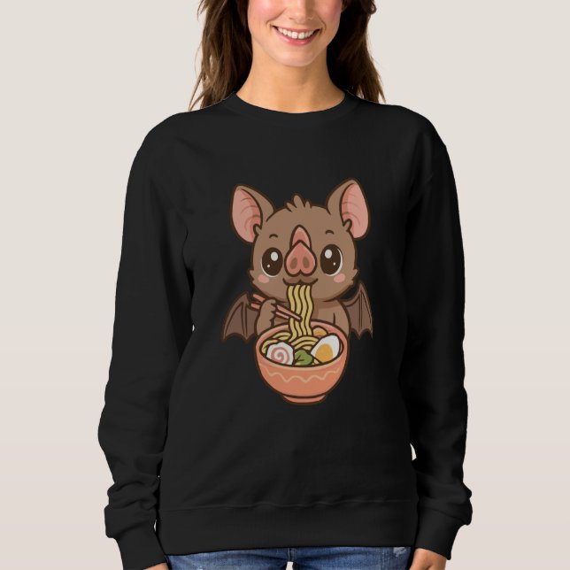 Camiseta Morcego-de-folha-nasal-grande-menor comendo macarr (Frente)