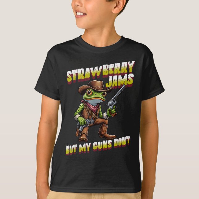 Camiseta Morcego De Morango Mas Minhas Armas Não Engraçadas (Frente)