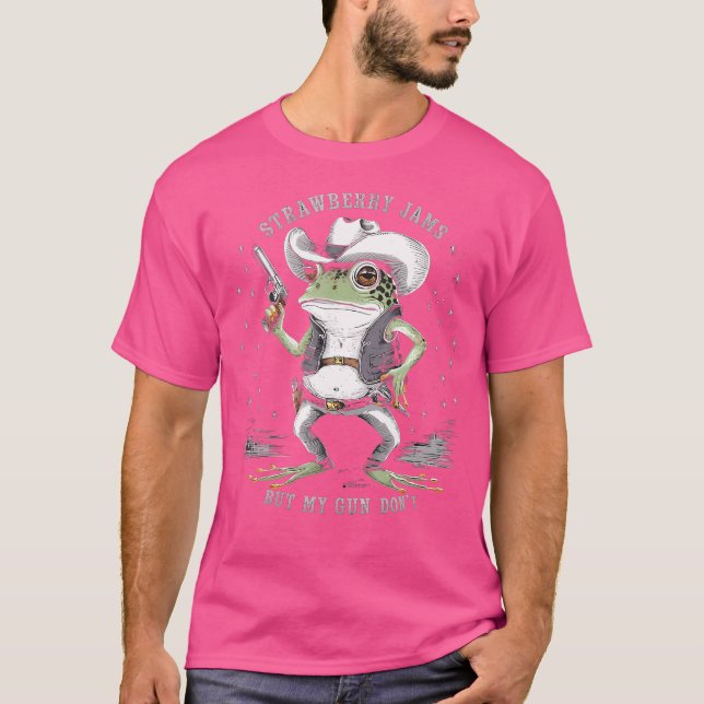 Camiseta Morcego De Morango Mas Minhas Armas Não Se Sapos E (Frente)