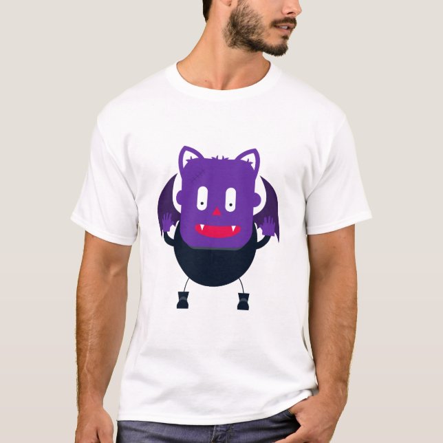 Camiseta Morcego halloween (Frente)